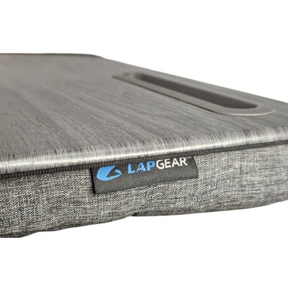 Lapgear Elevation Gray Lap Desk - Phone Holder - Cushion Fits up to 17" - Picture 10 of 12